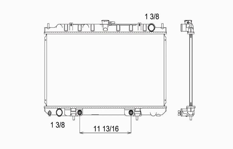 Replacement radiator 00-06 nissan sentra ser model auto / man 2.0l l4 214104z200