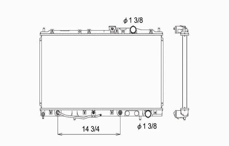 Replacement radiator 94-98 mitsubishi galant automatic / manual 2.4l l4 mr127904