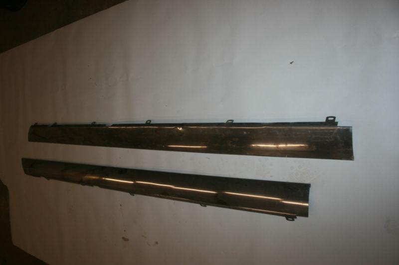 1957 cadillac coupe deville rocker molding stainless - pair