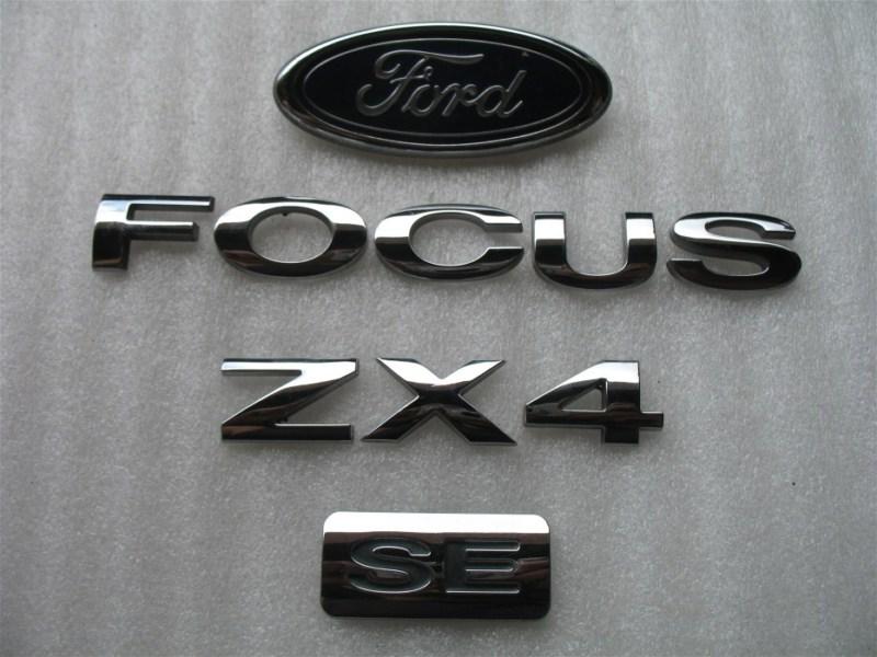 2005 ford focus zx4 se sedan rear trunk chrome emblem logo decal set 04 06 07