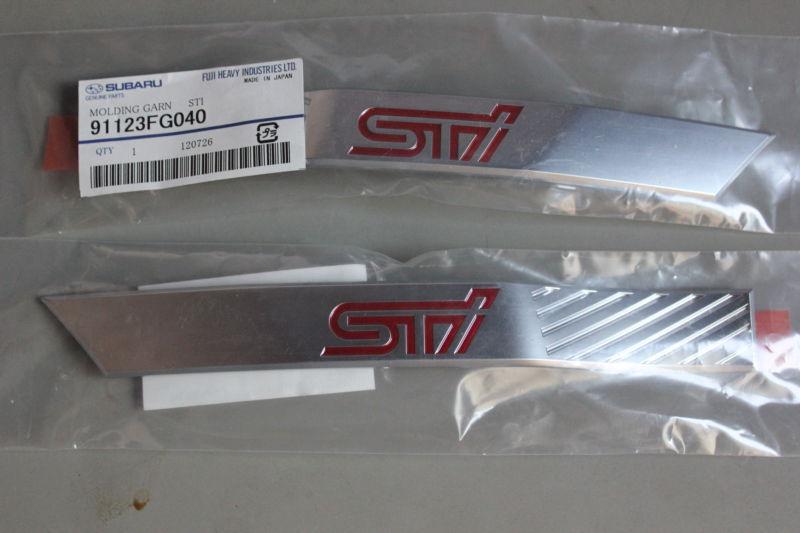 Jdm subaru impreza wrx sti fender ornament emblems pair oem