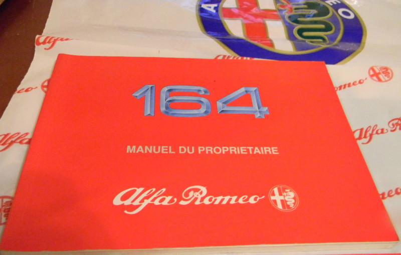 Alfa romeo 164 -1992 owners manual french - manuel du proprietaire