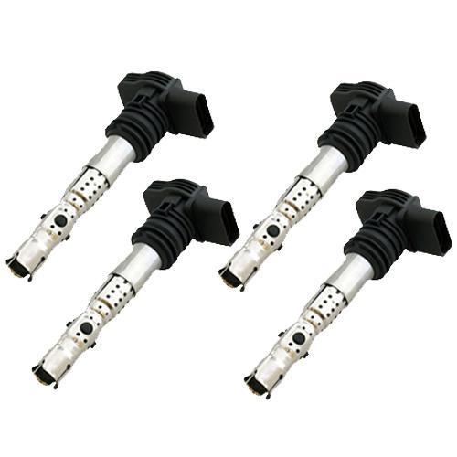 Ignition coil - set of 4 - audi a4 a6 quattro - 3.0l 3.2l v6 06c905115l - new