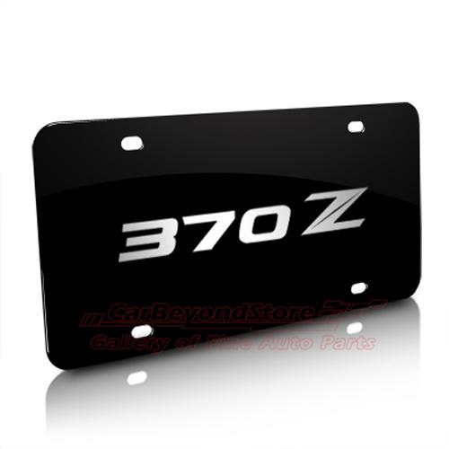 Nissan 370z laser etched black stainless steel license plate, lifetime warranty