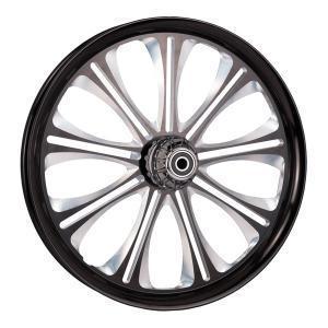 Dna envy polished black mag 21x3.25 front wheel harley touring flh flt 1986 - 99