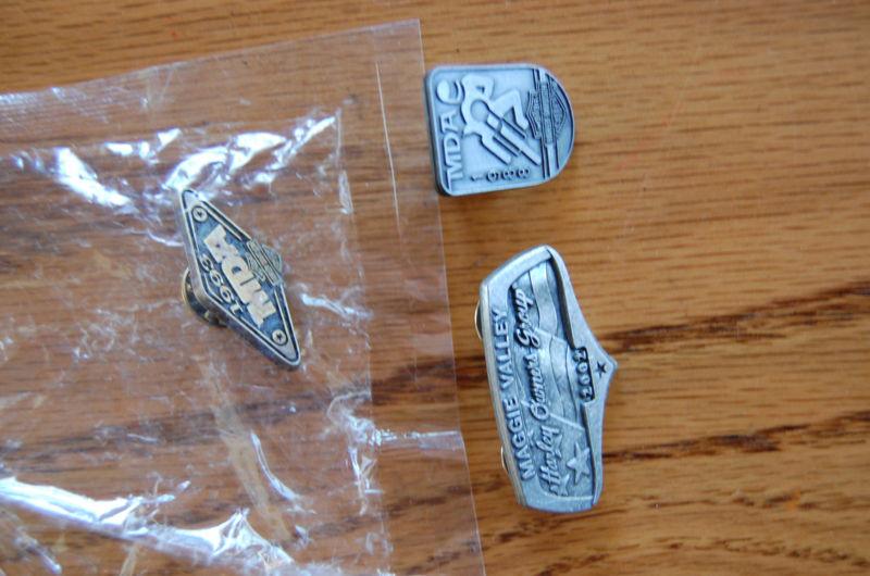 Harley davidson pins 1993 mda, maggie valley 2002, mda 1998 lot of 3