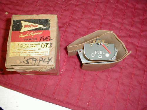 Nos mopar 1959 plymouth fuel gauge savoy belvedere sport fury