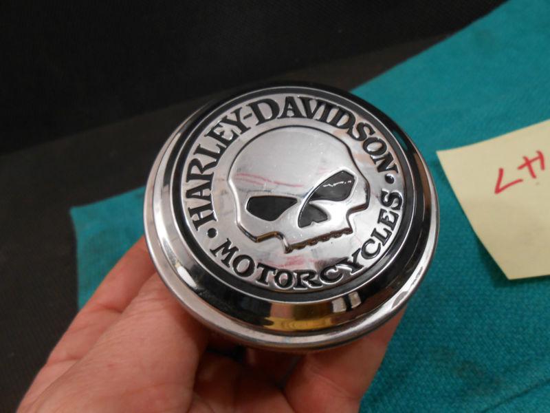 Harley skull gas cap fuel petrol left hand reverse threads gascap non-vented