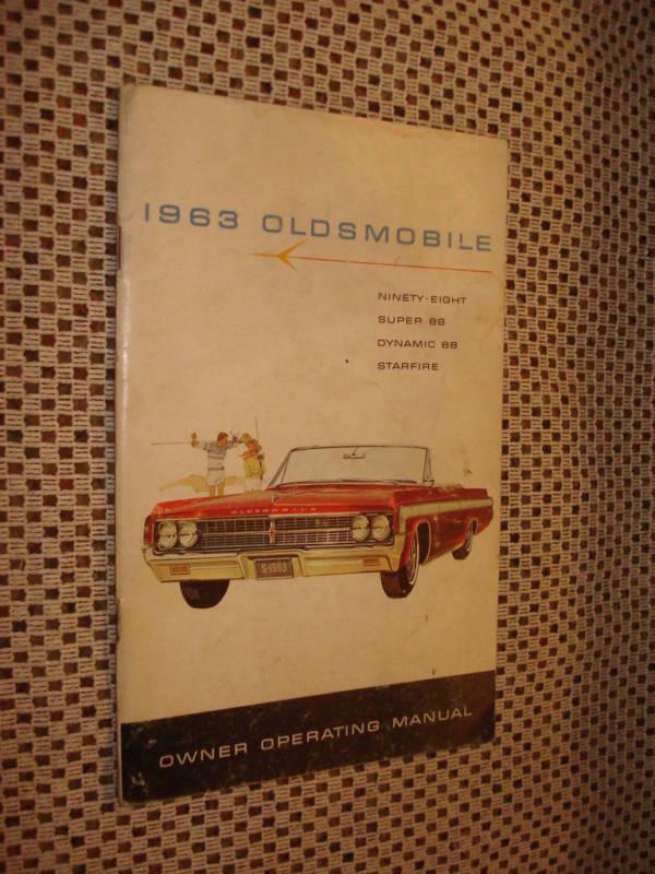 1963 oldsmobile owners manual original glovebox book nr