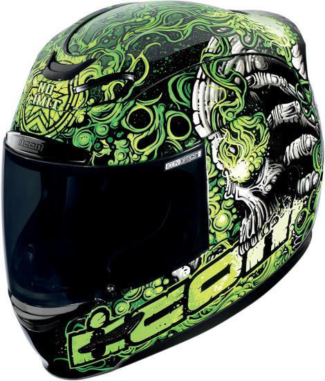 Icon airmada jason britton edition motorcycle helmet black green 3xl xxxl 3x