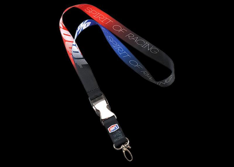 New 100% 100% lanyard keychain, red/white/blue, os