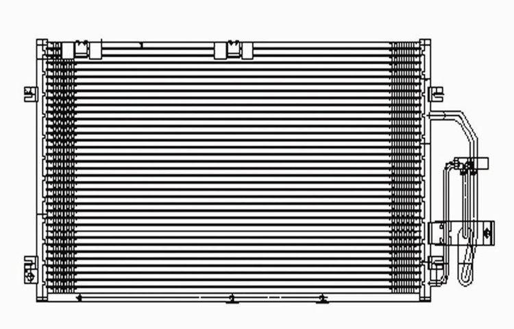 Replacement ac condenser parallel flow type 2000-2005 saturn l series 22708455