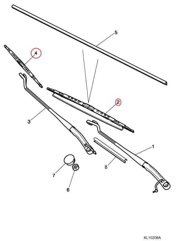 New 2003-2010 jaguar xj wiper blade set #4, and #2 oem c2c25323, xr850990