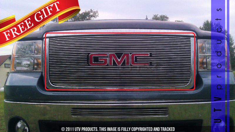 2007 - 2010 gmc sierra 2500 hd / 3500 hd 1pc upper chrome billet grille 2500hd