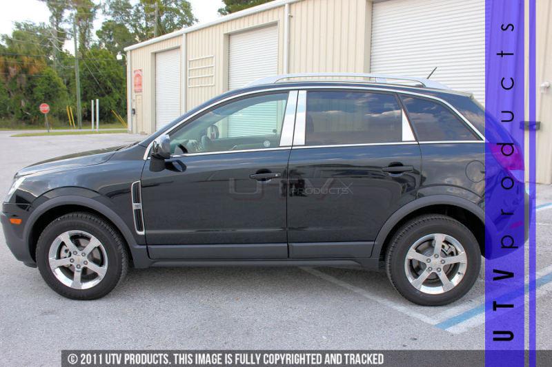 2012 - 2013 chevy captiva 4dr 6pc stainless steel beveled chrome pillars post 