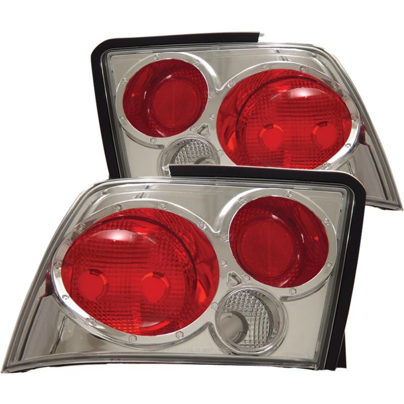 Anzo usa 221021 tail light assembly; euro; clear lens; pair; chrome; mustang