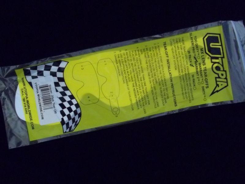 Oem utopia slayer 20pk mx tear-offs film 697024100283 tear off