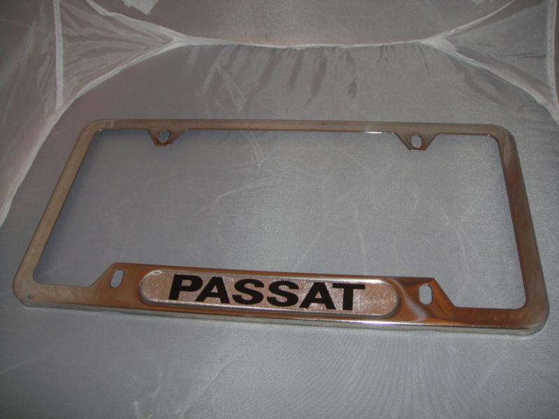 V w ~passad~ licensed zinc metal license plate frame tag holder