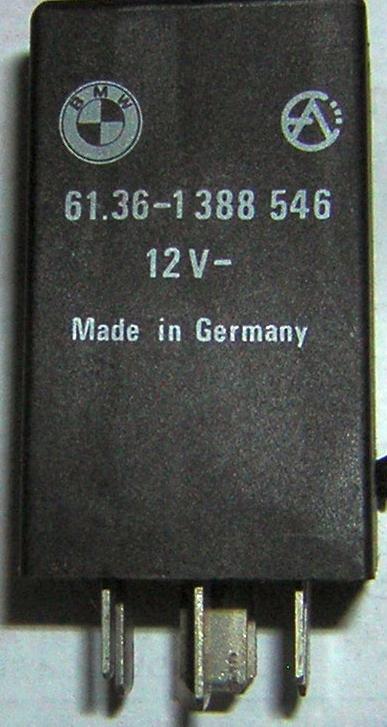 Bmw - relay - 61.36-1388 546 12v - made in germany  939 59 black 7 prongs