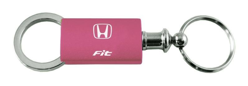 Honda fit pink valet metal keychain car key ring tag key fob logo lanyard