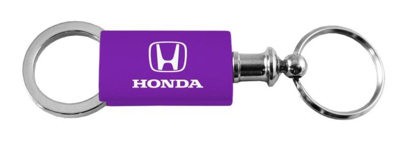 Honda purple valet metal keychain car key ring tag key fob logo lanyard