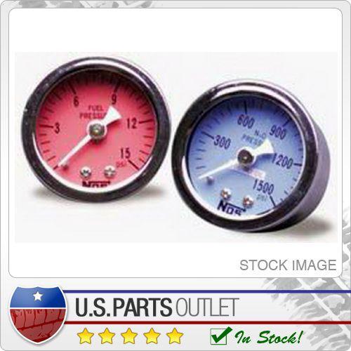 Nos 15900nos fuel pressure gauge 1.5 in. dia. standard 0-15 lbs.