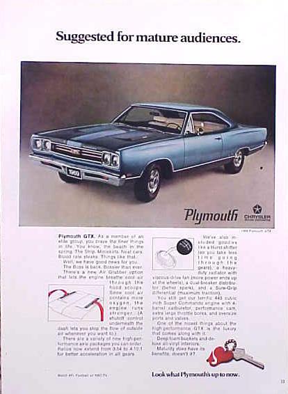 1969 plymouth gtx g t x original old ad  c my store  great ads   5+= free ship