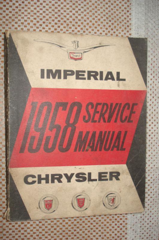 1958 chrysler service manual shop book original rare repair nr