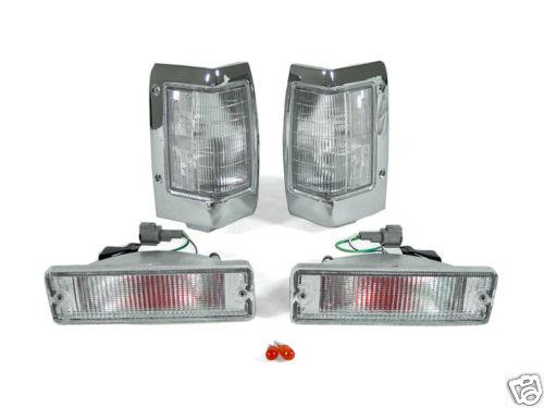 1990-1997 nissan hardbody pickup depo clear corner lights + bumper signal lights