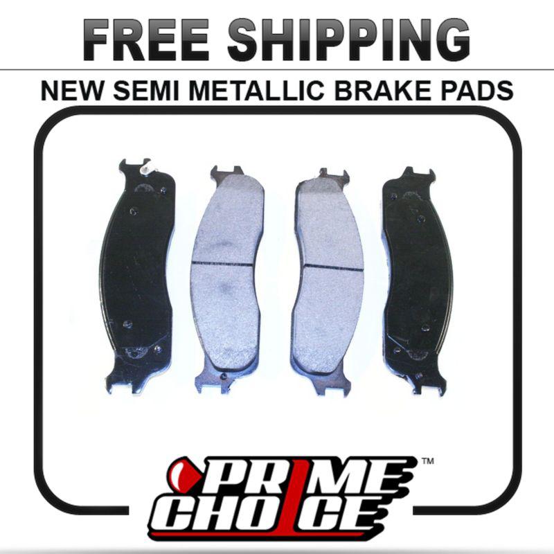 New premium complete set of front metallic disc brake pads with shims