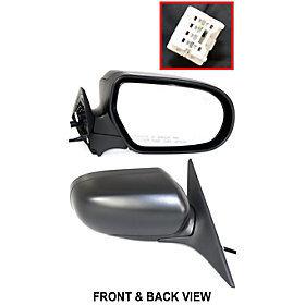 Power heated side view door mirror assembly passenger's right