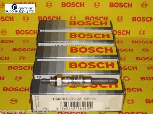 Mercedes-benz 5 pcs. glow plug set - bosch - 0250201039 / 80006 - new oem mb