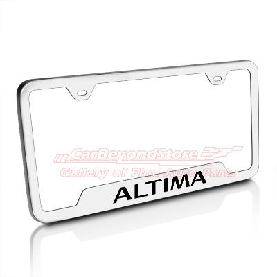 Nissan altma brushed stainless steel license plate frame, lifetime warranty