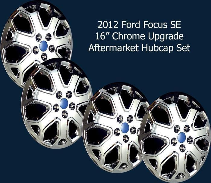 2012 ford focus se 16" chrome upgrade push on hubcaps new set/4 463-16c by cci