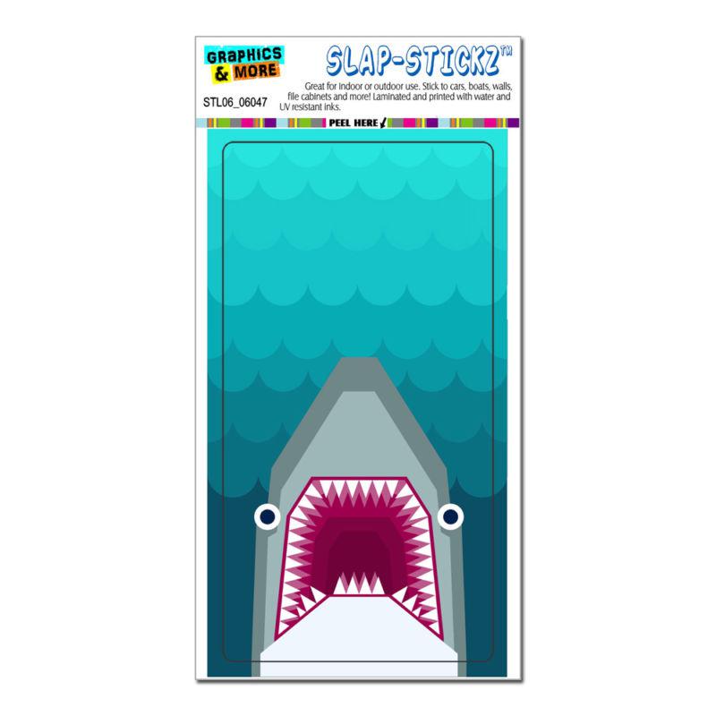 Geometric shark - slap-stickz™ automotive car window locker bumper sticker