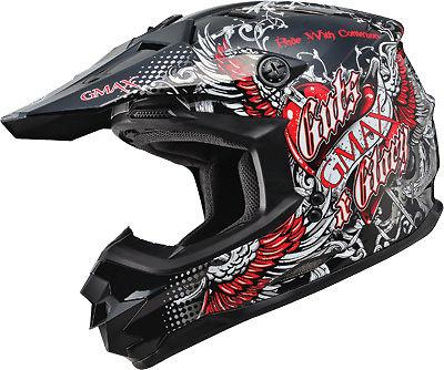 Gmax gm76x conviction helmet gloss black/red 3x g3765209 tc-1