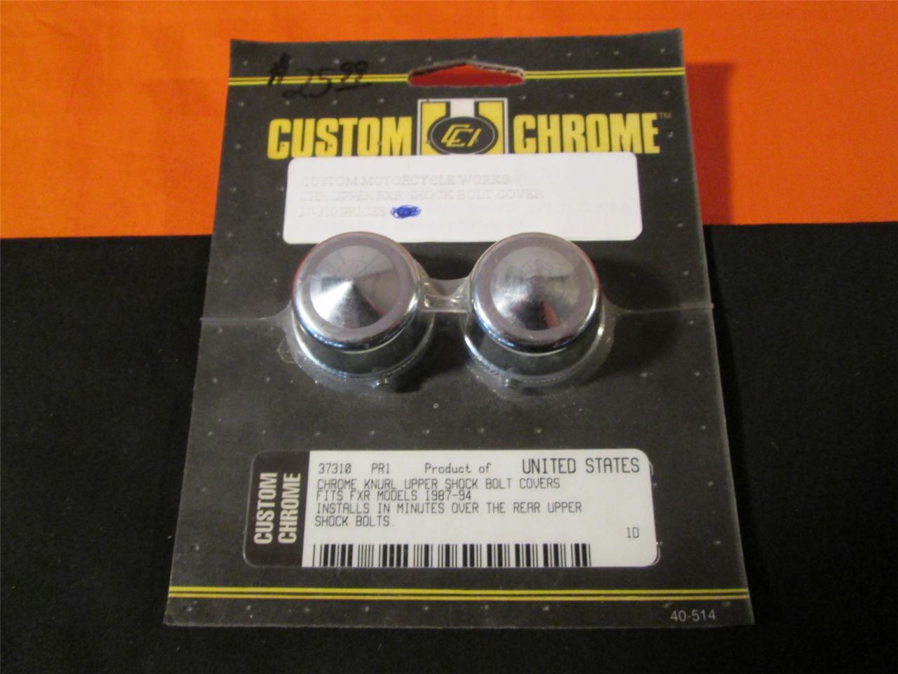 C.c chrome upper shock bolt cover's for 87-up fxr harley davidson's