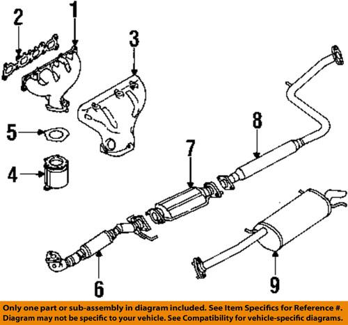 Mazda oem zm0120520 exhaust pipe to manifold gasket/exhaust flange/donut gasket