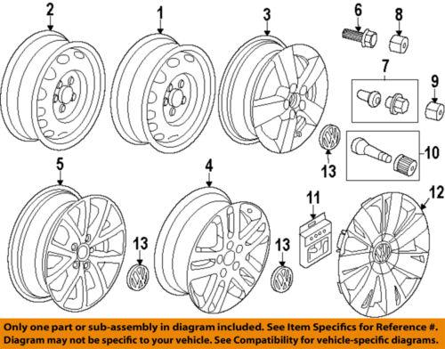 Volkswagen oem 5c06010258z8 wheel-wheel, alloy