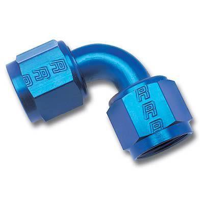 Russell 640180 fitting coupler 90 deg female -10 an to female -10 an blue ea