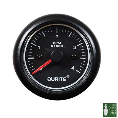 Durite - tachometer marine led illuminated 0-4000rpm 52mm 12/24 volt bx1 - 0-525