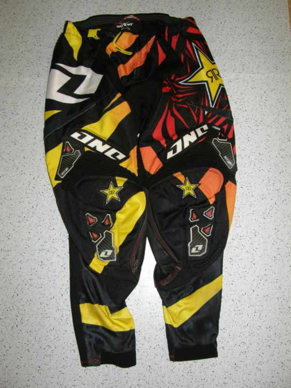 One industries defcon riding pants adult sz.30 moto rockstar mx atv quad #dc