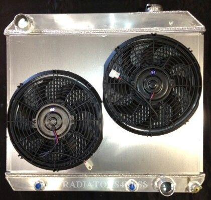 New 3 row all aluminum radiator w/ shroud & 12" fans 61-66 pontiac olds cars