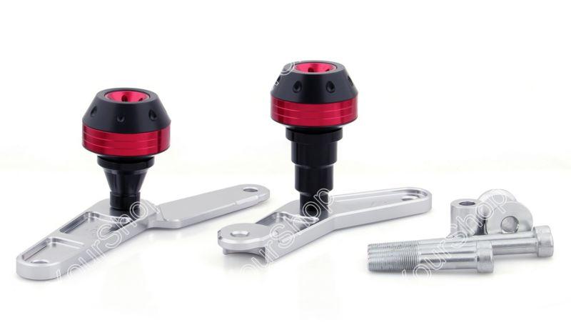 Frame sliders crash pads left right triumph daytona 675 2006-2012 red