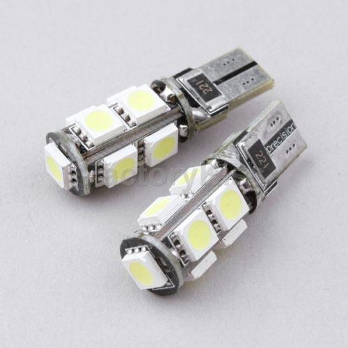 Gau 2 x car bulbs canbus error-free t10 9-led smd white turn/tail light #502