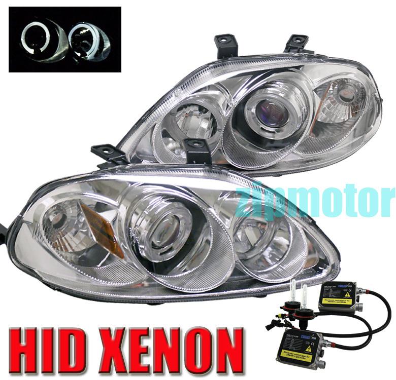 96 97 98 honda civic halo projector headlight+6000k hid