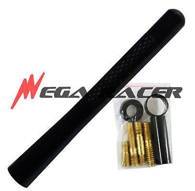 Lexus jdm short black 5in/127mm carbon fiber #c18b oem screw type antenna