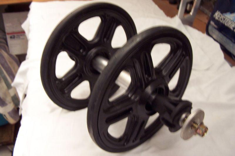 Snowmobile wheels and axle 8 inch 2 wheels inside