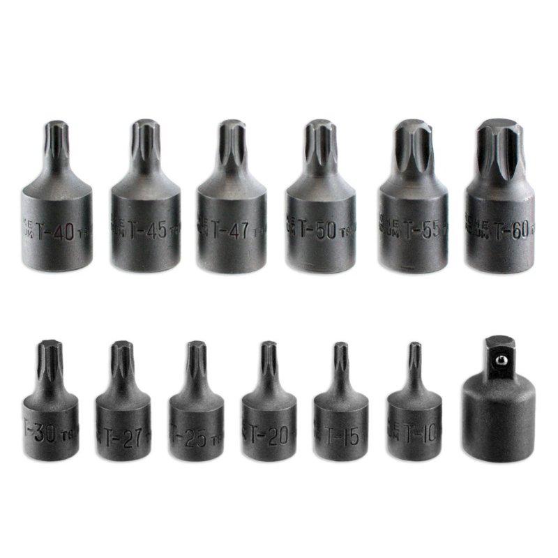 15pc 3/8" & 1/4" drive star bit sockets automotive shop tools must have tool 