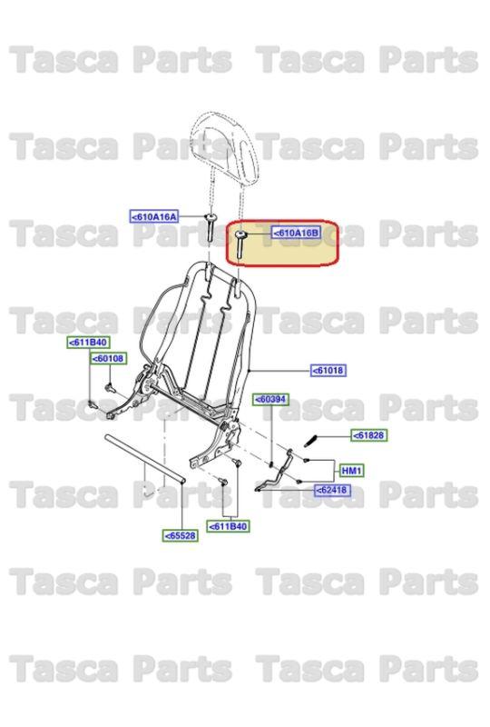 New oem rh & lh front or rear seat sleeve guide kit peb ford lincoln & mercury